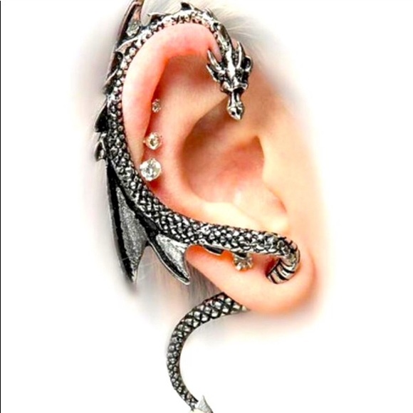 Dragon's Lure Alchemy Gothic Cuff Wrap Earring - Picture 1 of 5